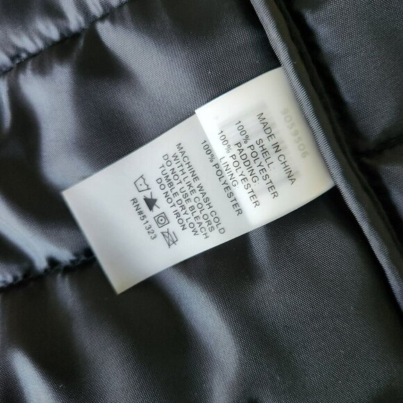 Vince Camuto Puffer Jacket Women Medium Zip Up Houndstooth Print Black White NWT - Picture 11 of 16